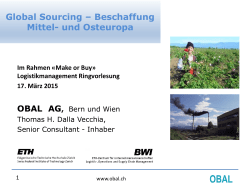 Global Sourcing &ndash; Beschaffung Mittel