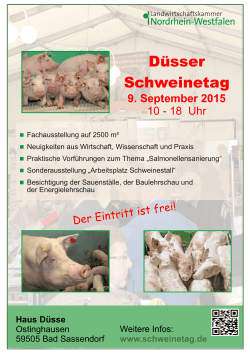 Plakat zum Düsser Schweinetag 2015