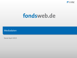Mediadaten fondsweb ®