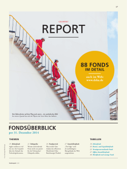 Report Fondsüberblick 88 ausgewählte Deka