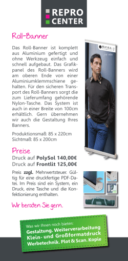 Banner. - Repro Center