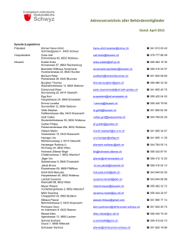 Adressverzeichnis aller Behördenmitglieder