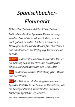 Spanischbücher- Flohmarkt - Albert-Schweitzer