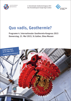 Flyer Geothermie Kongress