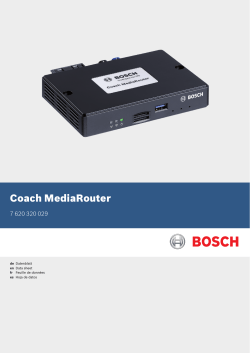Coach MediaRouter - Bosch Mobility Solutions
