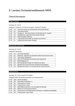 Zeitplan 9. Landes-Orchesterwettbewerb NRW 2015 (PDF