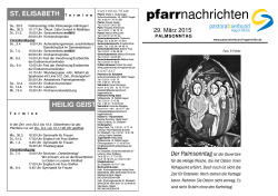 Pfarrnachrichten 29.03.2015 - Pastoralverbund Hagen