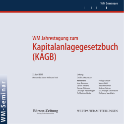 Kapitalanlagegesetzbuch (KAGB)