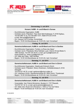 Donnerstag, 9. Juli 2015 Konzert, NJBB - A- und B