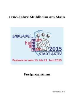 1200 Jahre Mühlheim am Main Festprogramm