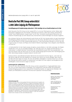Deutsche Post DHL Group ist Platinsponsor