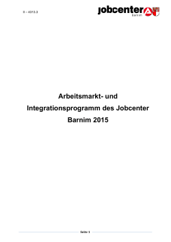 Arbeitsmarkt- und Integrationsprogramm des