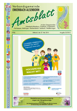 Amtsblatt 22/2015 - Verbandsgemeinde Hochspeyer