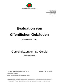 Abschlussbericht Evaluation St. Gerold