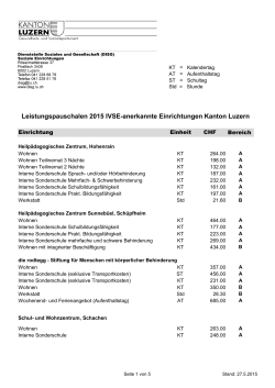 IVSE-Pauschalenliste 2015 - DISG