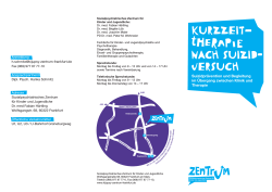 Kurzzeittherapie f. junge Menschen nach Suizidversuchen