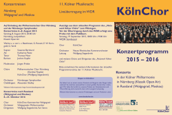 Konzertprogramm 2015/16