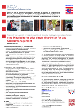 eine Mitarbeiterin oder einen Mitarbeiter f&uuml;r das Outputmanagement