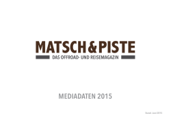 MEDIADATEN 2015 - Matsch und Piste