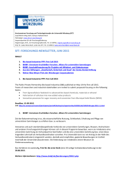 Newsletter SFT Juni 2015 - Servicezentrum Forschung und
