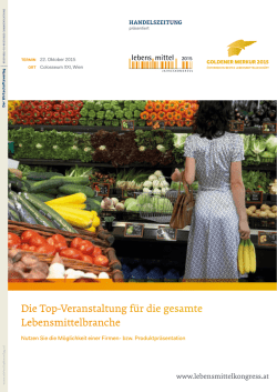 Die Top-Veranstaltung f&uuml;r die gesamte Lebensmi