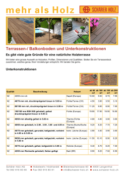 Produktblatt A4 - Terrassenholz und - schaerer