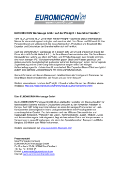 Newsbericht - Euromicron Werkzeuge GmbH