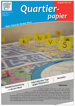 Ausgabe Mai/ Juni 2015 - Quartiersmanagement Moabit West