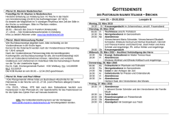 Gottesdienstordnung