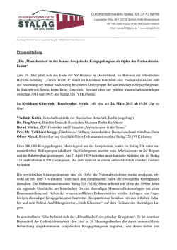 Pressemitteilung „Ein ‚Menschenzoo` in der Senne: Sowjetische