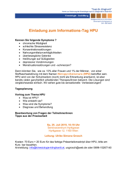 Einladung zum Informations-Tag HPU