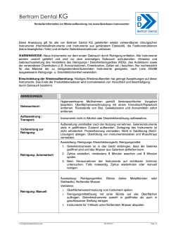 Herstellerangaben zur Wiederaufbereitung