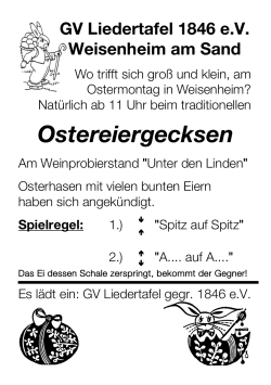 Ostereiergecksen - Gesangverein Liedertafel, Weisenheim am Sand