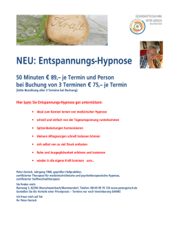 NEU: Entspannungs-Hypnose