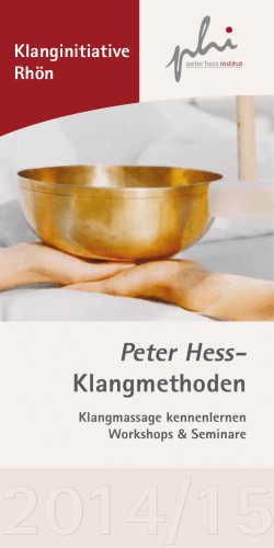 Peter Hess- Klangmethoden - PHI