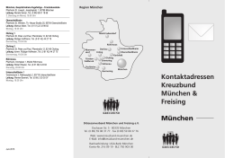 Kontaktliste – Region München - Kreuzbund Diözesanverband
