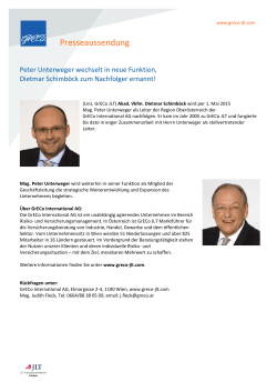 Peter Unterweger wechselt in neue Funktion Dietmar