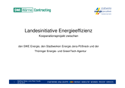 Landesinitiative Energieeffizienz - Thüringer Energie