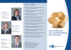 und Weiterbildung f&uuml;r Sie tun kann - IHK Essen