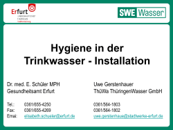 Hygiene in der Trinkwasserinstallation