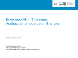 Energiepolitik in Thüringen im nationalen Kontext