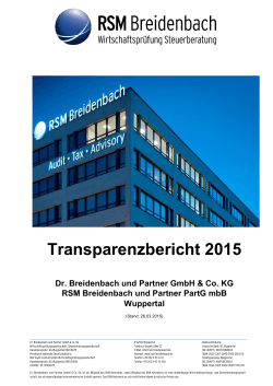 Transparenzbericht 2015