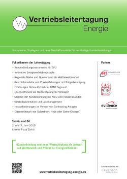Agenda als PDF - Cleantech Switzerland