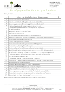Kurze Checkliste zur Borreliose