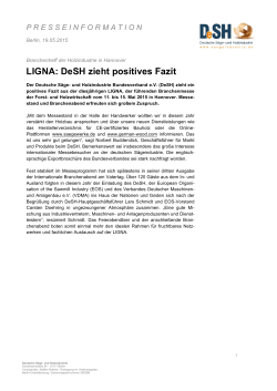 LIGNA: DeSH zieht positives Fazit - Deutsche Säge