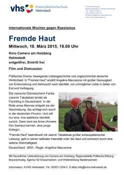 Infoblatt mit Anmeldung f&uuml;r eine Veranstaltung der