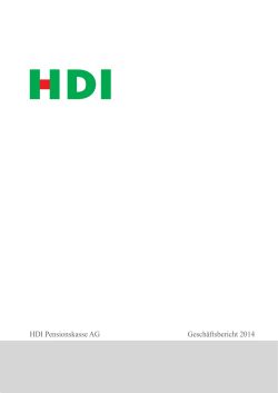 HDI Pensionskasse AG auf einen Blick.