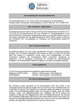 Anmeldung Ballschule 2015