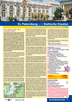 st. Petersburg und Baltische staaten