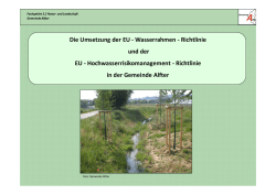 Die Umsetzung der EU - Wasserrahmen